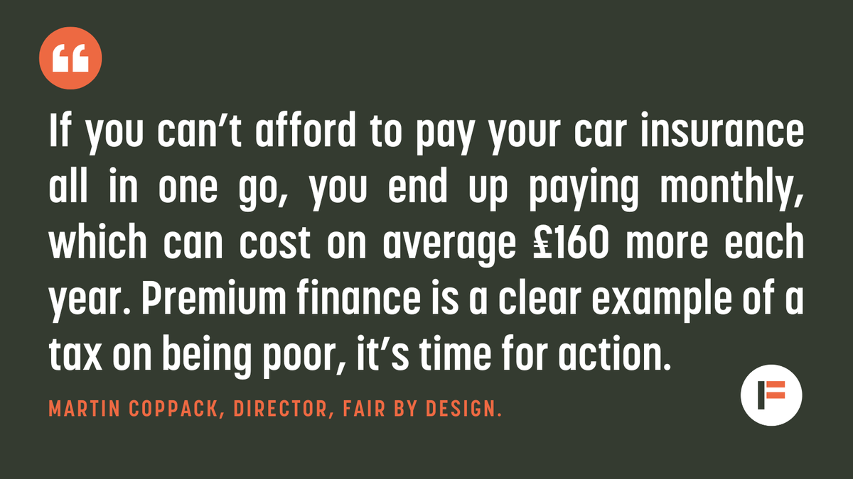 Last week @TheFCA signalled it would tackle premium finance. Markets reacted, with shares tumbling. In a new blog, our Director @martin_coppack says we have an opportunity to end this poverty premium in car insurance for good: fairbydesign.com/news/car-insur…