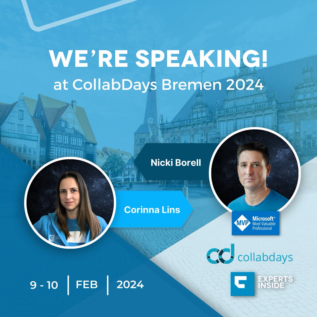 #CollabDays Bremen is coming up and from #ExpertsInside we have 2 experts joining the event as a #speaker. Check out: 

@corinnalins
🔹#SharePoint Online, More Powerful Than Ever. What's New?

<a href="/NickiBorell/">Nicki Borell</a> 
🔹Fragen Sie mich etwas – #ChatGPT, Microsoft #Copilot, #Azure #OpenAI