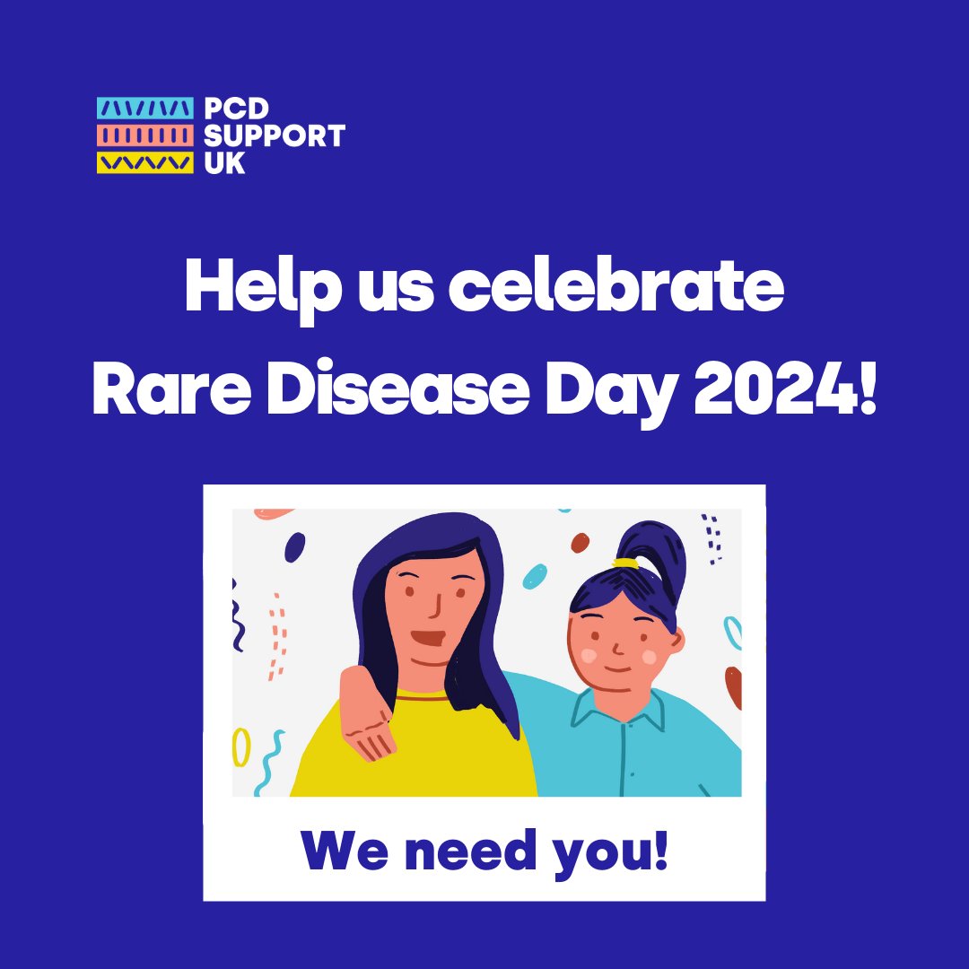 Help us this #RareDiseaseDay2024! This year, we want to showcase the people behind PCD and we're working to put together a collage of the 'faces of PCD' but we need your help. Send us your photographs 📲 comms@pcdsupport.org.uk Together let's raise awareness for #PCD.