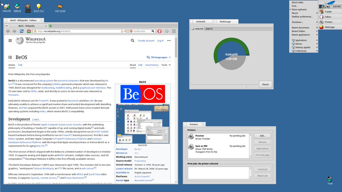 HrvojeKC's tweet image. Ja jučer malo zalutao u virtualizaciju i emulaciju i jako mi žao da BeOS nije zaživio, no Haiku to the rescue :D #BeOS #HaikuOS