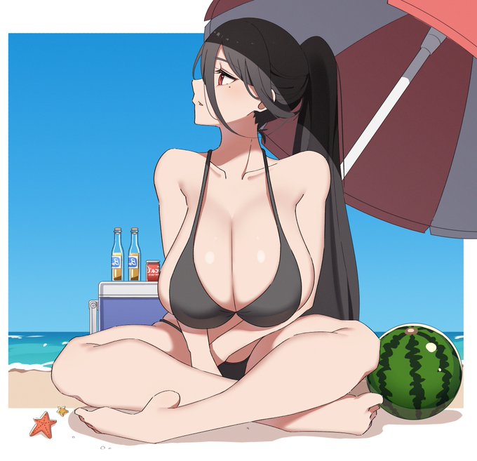 お題箱より
「ブルアカのハスミのビキニ姿(黒)」 