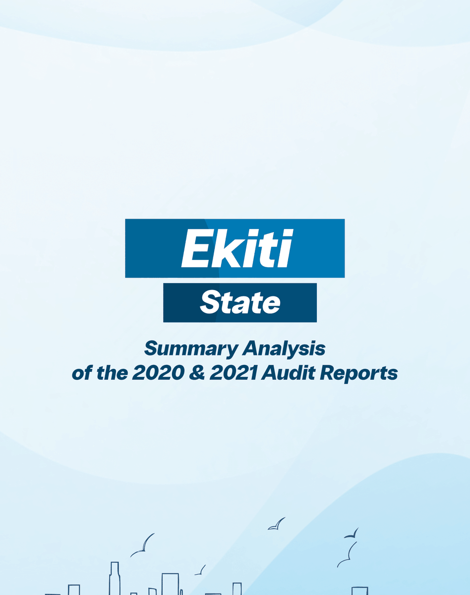 value_4_money's tweet photo. EKITI STATE!
We begin the Summary Analysis of the 2020 & 2021 Audit reports of the Auditor General of #EkitiState. Join us for an insightful journey as we walk you through accountability issues in Ekiti. @ekitistategov @PLSInitiative
Thread!
#AuditReport #AccountabilityIssues https://t.co/SIgxoQdCkG