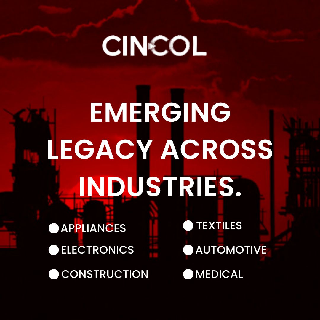 B2BChemicals's tweet photo. Crafting an Emerging Legacy Across Industries -From Automotive to Electronics, Cincol's InnovationsResonate in Textiles, Construction, Medical,Appliances and many more! 

Find us at:
https://t.co/4WPRp5DyWt

#CINCOL #chemicalprocessing #chemicalengineers#productivity https://t.co/5bnDCyWeCJ