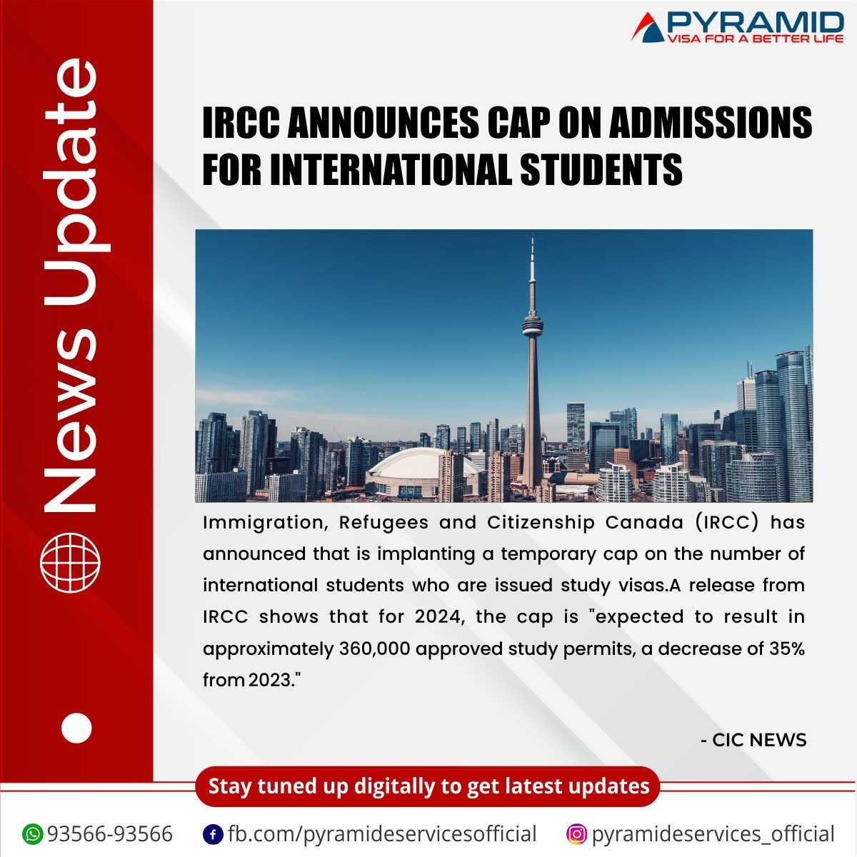 PyramidVisa's tweet photo. The caps will not impact current study permit holders or study permit renewals and do not include those pursuing master's and doctoral degrees. https://t.co/EdoqFdrcfE