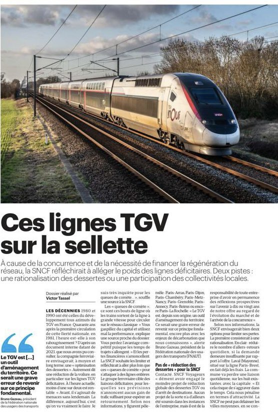 La ligne TGV Paris-Nancy est un élément essentiel de l’attractivité et du développement de notre ville, de notre métropole et de notre région. Toute nouvelle détérioration de cette desserte doit être fermement combattue. Les élus doivent réagir et agir !