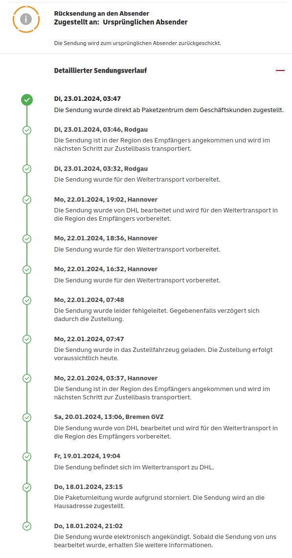 Was macht ihr da?! Das Paket sollte mir gestern zugestellt werden und geht jetzt zurück ohne Zustellversuch. <a href="/DHLPaket/">DHL Paket</a>
