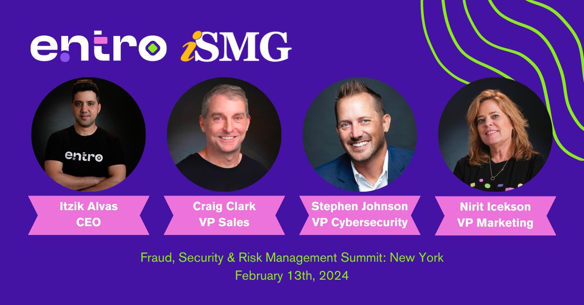entrosecurity's tweet image. Will we see you at @ISMG_News Fraud, Security &amp;amp; Risk Management Summit in New York?

Our all-star team of Itzik Alvas, Craig Clark, Steve Johnson, and Nirit Ickeson will be there to chat all things #SecretsManagement &amp;amp; #SecretsSecurity  

See you there!