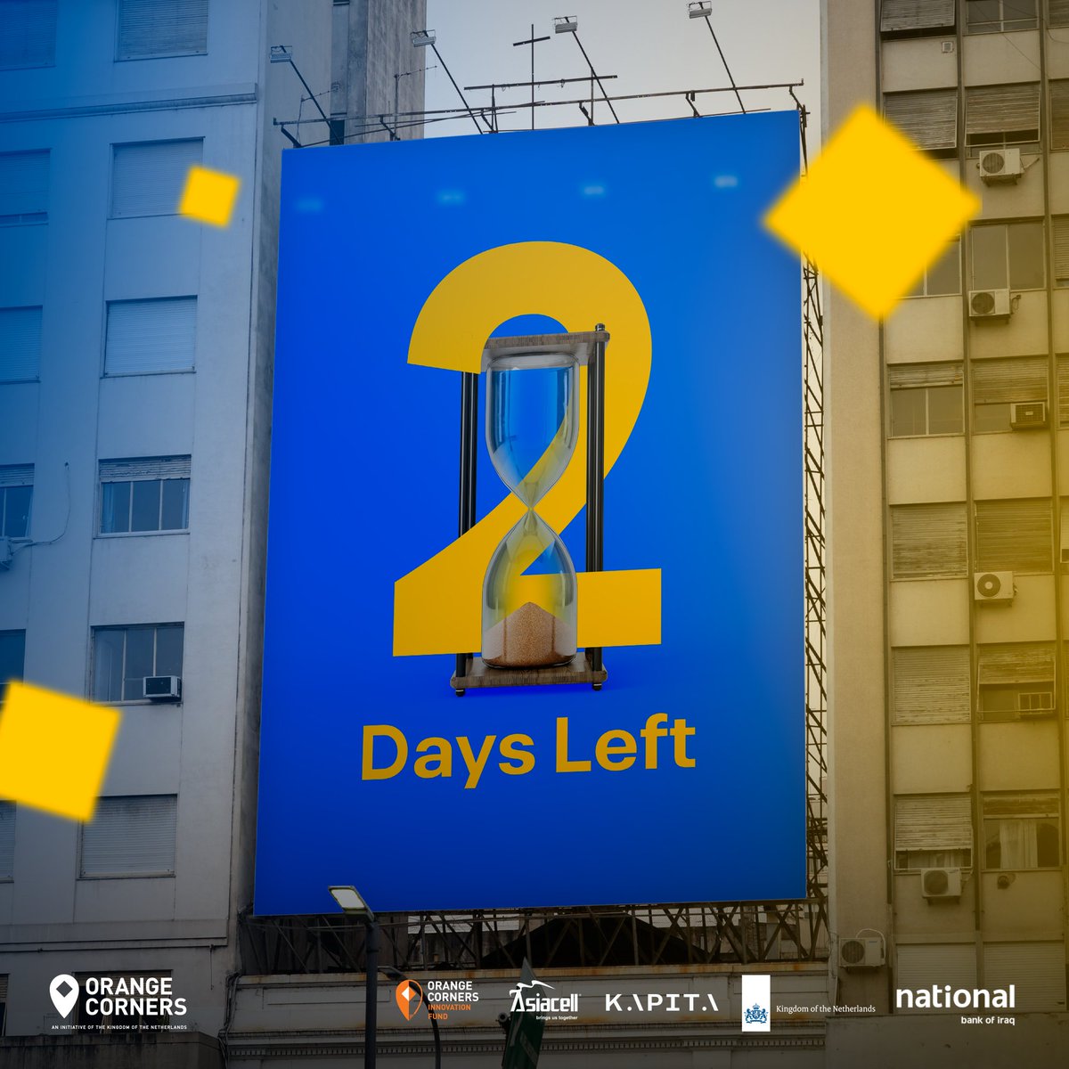 Apply now: orangecorners.com/country/baghda…
#Orange_Corners is a free and fully funded initiative of the Government of the Kingdom of the Netherlands to incubate entrepreneurial startups. It is implemented by #KAPITA and in cooperation with #Asiacell.