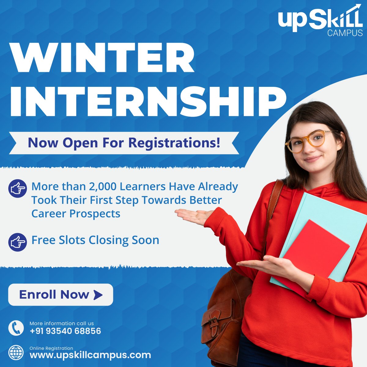 Embrace the Season of Learning! 🌟
.
Winter Internship Registration Now Open with Upskill Campus. Elevate your skills, seize new opportunities, and make this winter a season of professional growth. ❄️🚀

#TheIoTAcademy #edtech #education #upskillcampus #edtech #LearnAndGrow
