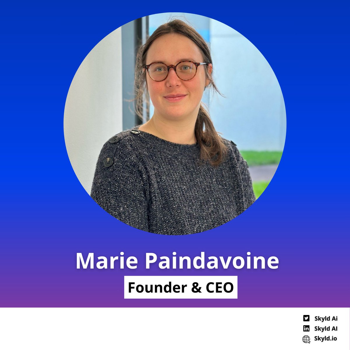 We are starting our series of team presentations with Marie Paindavoine, CEO and founder of #Skyld, a visionary leader in technology! 🚀

As a Ph.D. candidate at #Orange, Marie successfully defended her thesis on cryptography in 2016...

👉Read more bit.ly/3S9xcVR