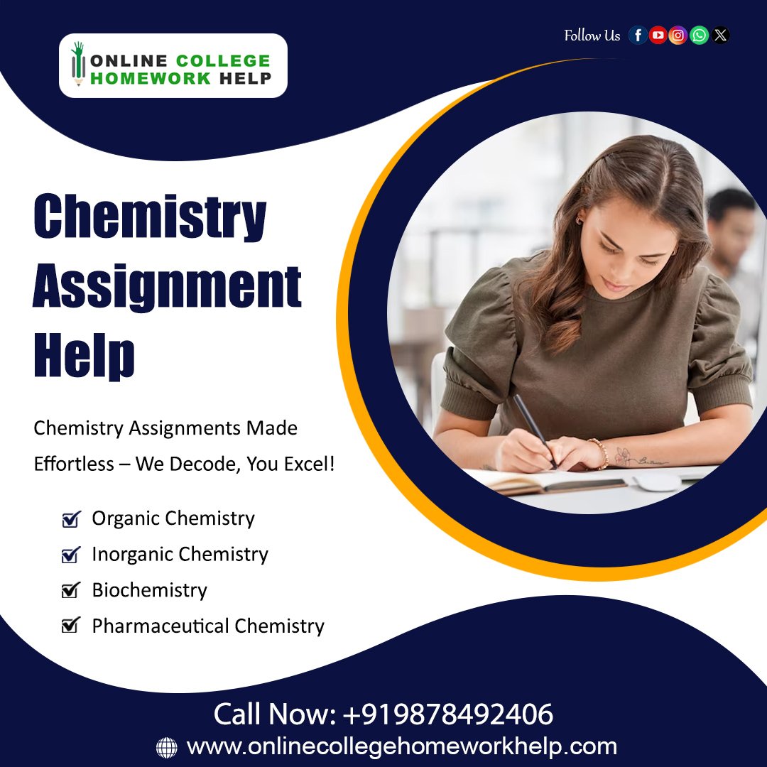 Onlinechwhelp's tweet image. 👩🔬 Need Chemistry Assignment Help? Online College Homework Help have got you covered!
📌 Organic Chemistry, Inorganic Chemistry, Biochemistry
WhatsApp and Call📞: +91-9878492406
#ChemistryAssignmentHelp #AcademicSupport #Science #ChemistryAssignments #OnlineCollegeHomeworkHelp