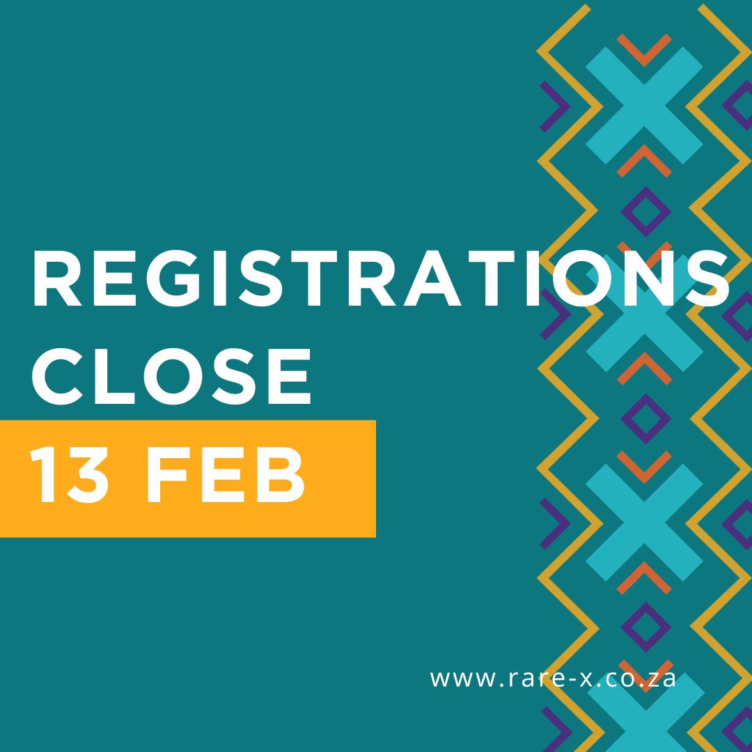 🚨 LAST CALL: REGISTRATION CLOSING SOON FOR RARE X 2024! 🚨

Don’t miss on the incredible opportunity to be part of the highly-anticipated Rare X Conference in Johannesburg between the 14th and 17th of February. 

Head over to rare-x.co.za to register now!