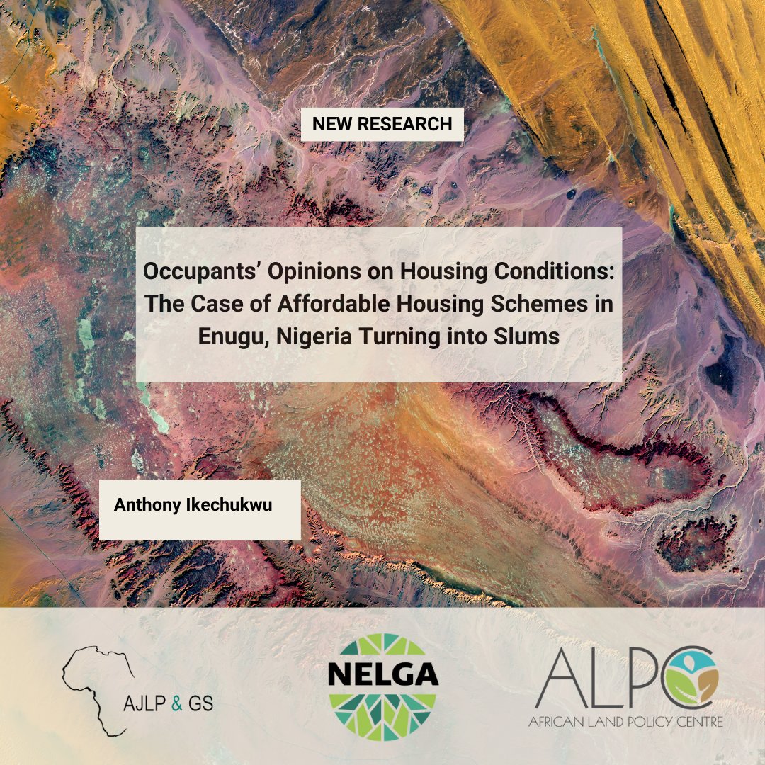 #research Occupants’ Opinions on Housing Conditions: The Case of Affordable Housing Schemes in Enugu, Nigeria Turning into Slums. By Anthony Ikechukwu doi.org/10.48346/IMIST…