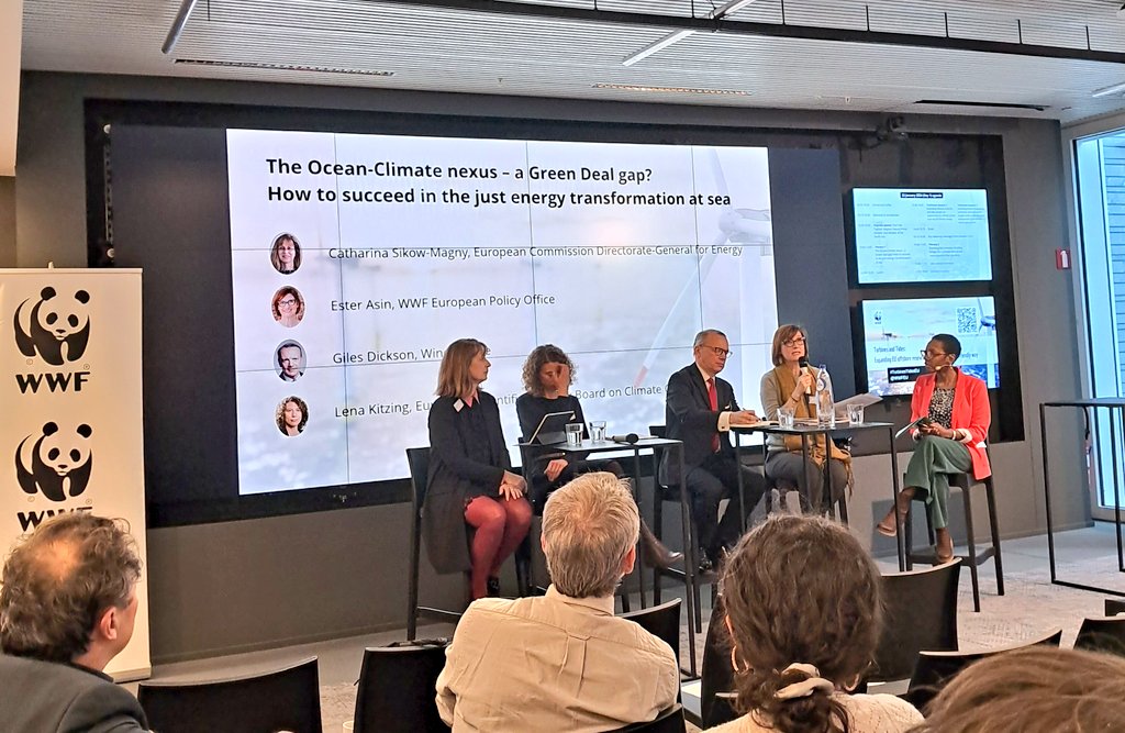 At @WWFEU  #TurbinesTidesEU conference, looking forward to hearing how #offshoreenergy can support marine #biodiversity protection & related challenges. 

Good reminder by @EsterAsinEU of the gender balance blindspot on #ocean #climate nexus (only 10%♀️ MEPs lead  climate files!)