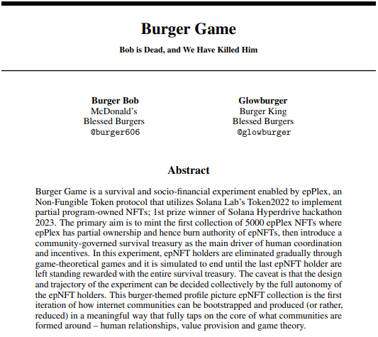 blessed_burgers's tweet image. Final version of the whitepaper is here 🔥 

Interact with this tweet, you might have a presale link dropping in your dms 🤭