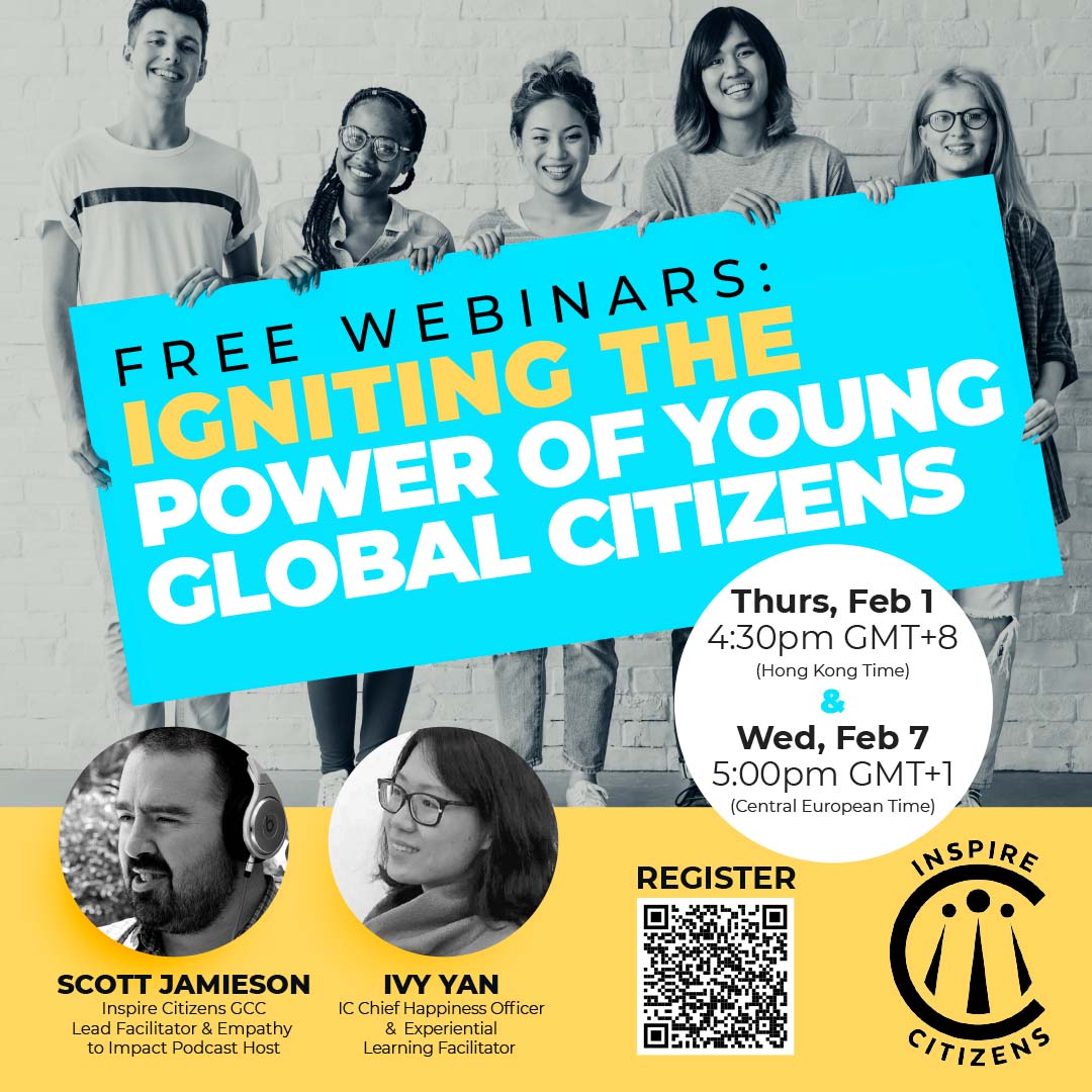 Join @ICGlobalCitizen @scottj_onwheels & @Ivy_TwoBirdsEdu as they share strategies for approaching how to ignite the power of young global citizens in your curriculum, & supporting you as changemaker educators! docs.google.com/forms/d/e/1FAI…