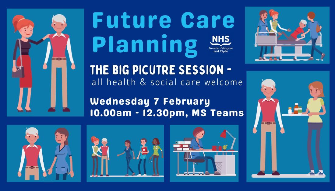 We've developed this training to help @nhsggc staff reflect on the best way to incorporate Future Care Planning conversations into their everyday practice, join us for this ‘all you need to know’ session 📝 Friendly, informal & relaxed 👍 Booking Link 👉 buff.ly/3ObCfnu