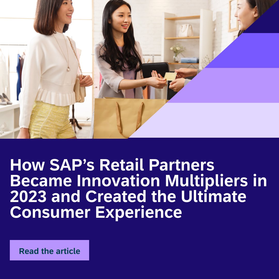 Join us in 2024 as we continue to collaborate with game-changers, providing retailers the tools to deliver seamless experiences, drive loyalty, and navigate the ever-evolving landscape of customer expectations. Read the article for more 👉 sap.to/6015TGKb7