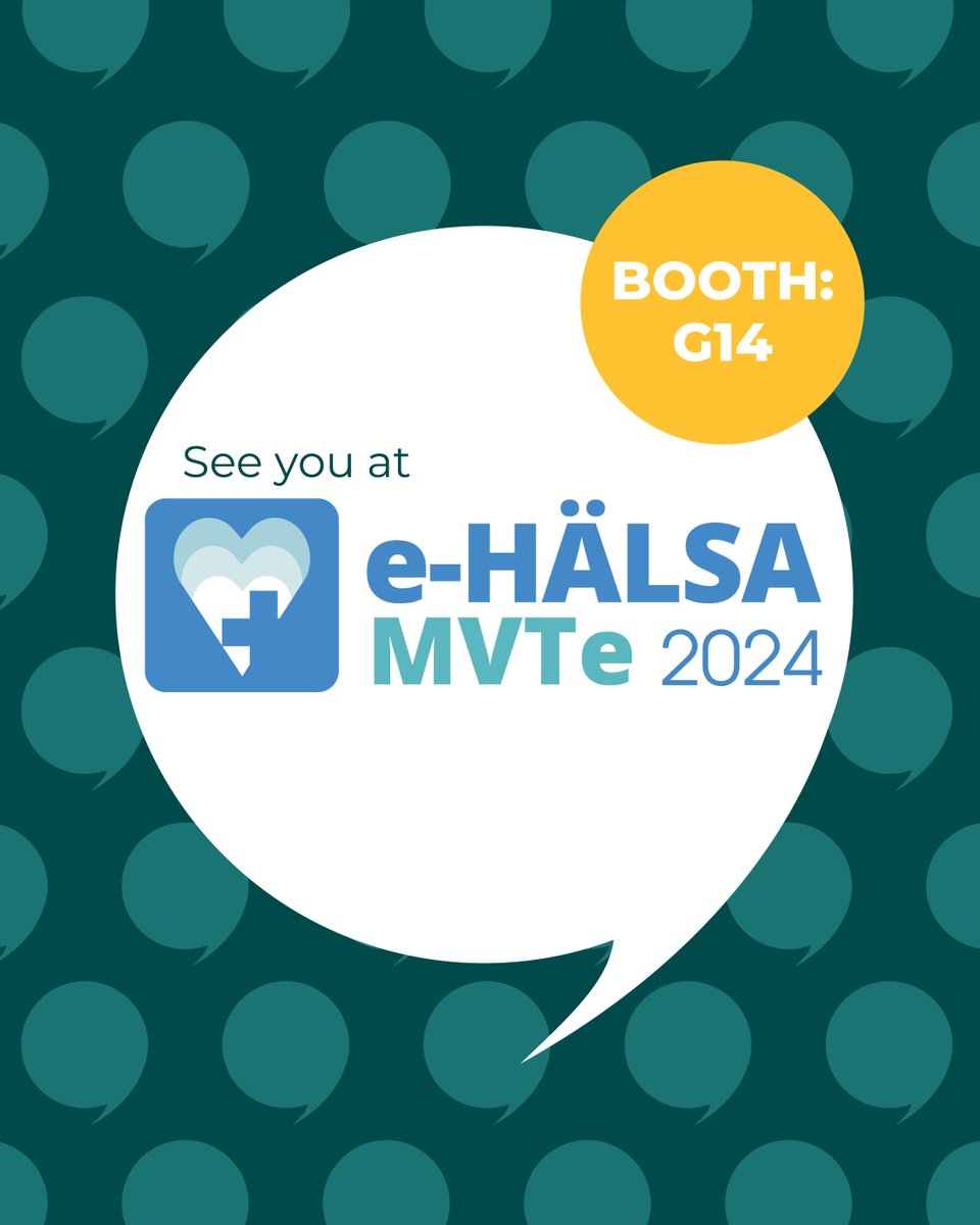 Tomorrow is the day ⏰ See you in booth G14 at #kistamässan for e-Hälsa+MVTe.