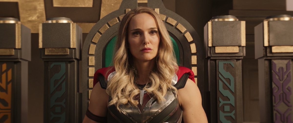 Me: 'If #ThorLoveandThunder was trying to be it's own parody, then it worked. A Bad SNL skit trying too hard to be funny. A Big Budget B movie, The Rocky Horror Picture Show without the songs.' 
Also Me: 'I NEED MORE of Natalie Portman as #JaneFoster/#MightyThor' @MarvelStudios