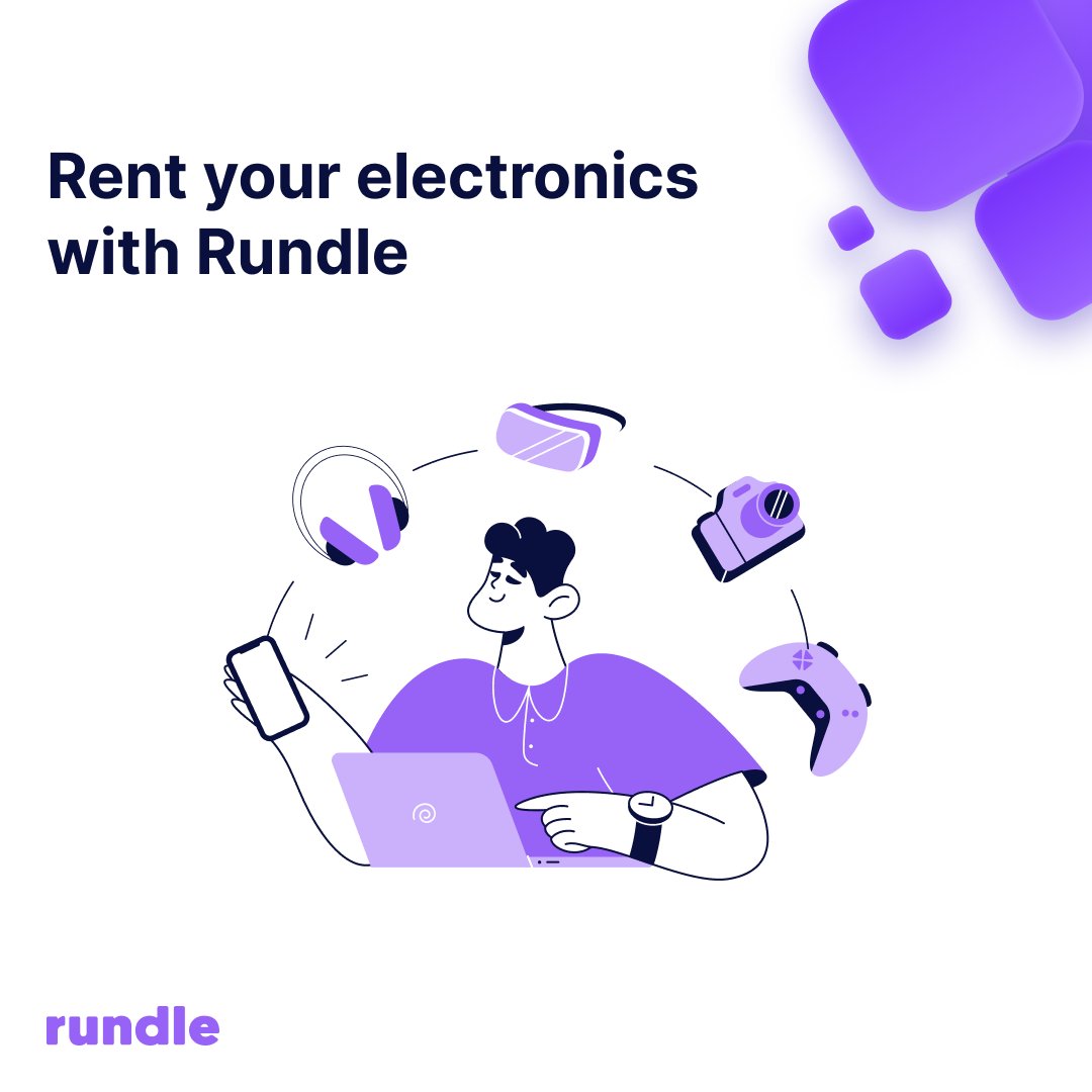 Renting from Rundle means enjoying techs while being sustainable 🌱 Let's meet: userundle.com 💜 #rundle #ownlessexperiencemore #UnitedKingdom