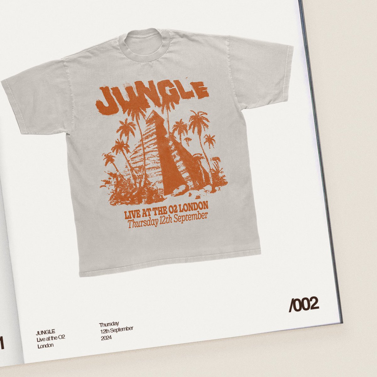 London 🇬🇧 We're playing The O2 on 12th September. For exclusive access to pre-sale tickets, sign up to the Jungle Fan Club 🌋😎 We've also launched some bespoke t-shirts for the show, on sale now via our official store 🌴 JFC - jungle.ffm.to/jfc