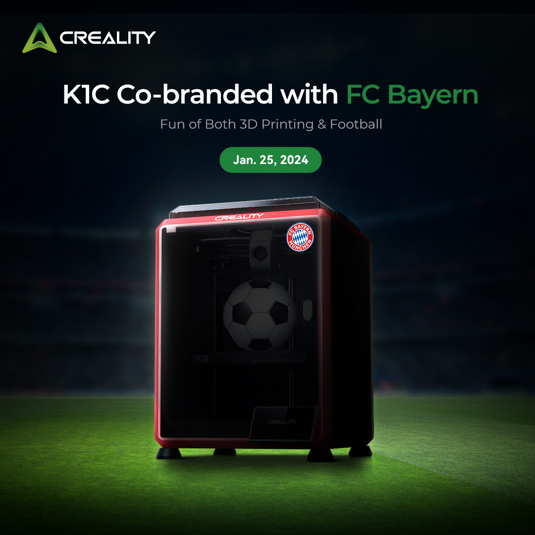 Creality3dP's tweet photo. #cobranding #FCBayern #K1C
Pitching in for the same passion⚽

Explore 3D printing with sports on 25th Jan.
https://t.co/w4QGV6n3Jz

#creality #crealityk1c #3dprinting #3dprinter #3dprints #carbonfiber #filament #lidarcamera #champion #flagship #enclosed3dprinter #crossover https://t.co/92HCNSKnVl