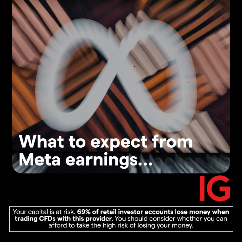 IGcom's tweet photo. ▪️ Analyst ratings and $FB technical outlook
▪️ Has Threads been a success? 
▪️ Instagram fighting back v Tik Tok

All you need to know ahead of #Meta earnings... 

*Your capital is at risk. 69% of retail CFD accounts lose money*