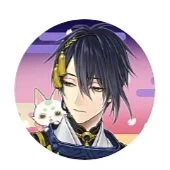 とうらぶ公式LINEで、三日月の肩にまめのすけいるの初めて気がついた!雅でアンニュイなアイコンが一気に可愛さましまし 