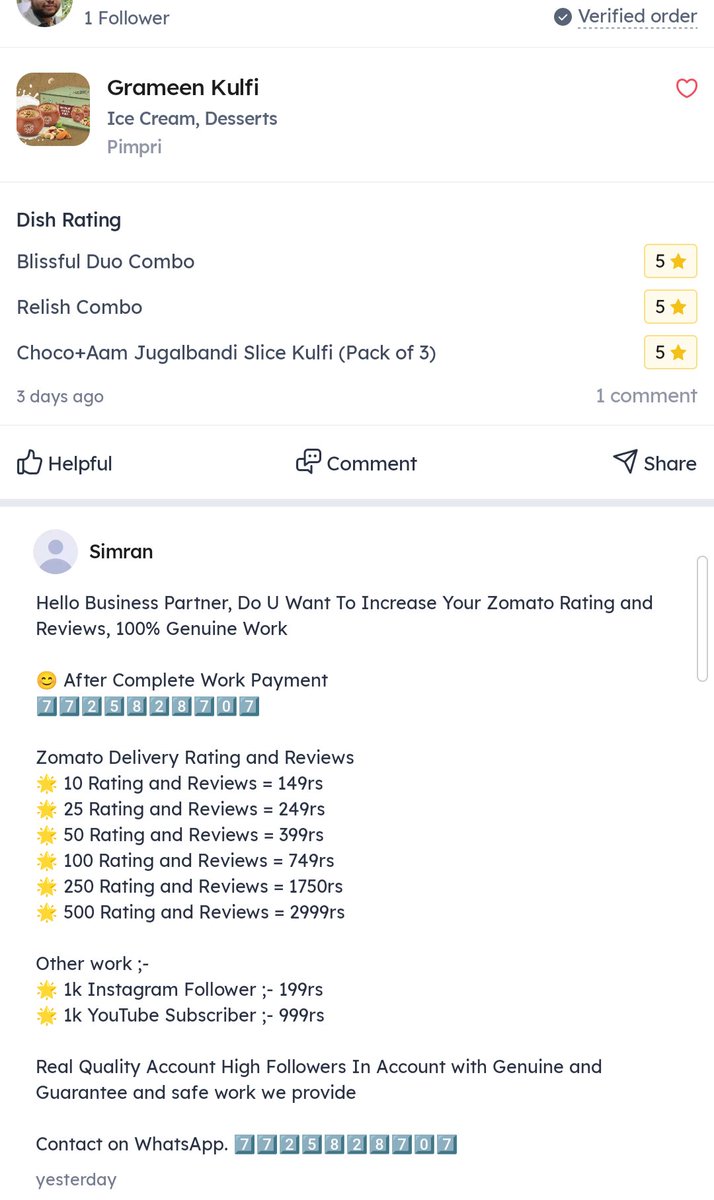 nipun045's tweet photo. @zomato you need to do something about this

#zomato #fakereviews https://t.co/ZOYOEbpHX6