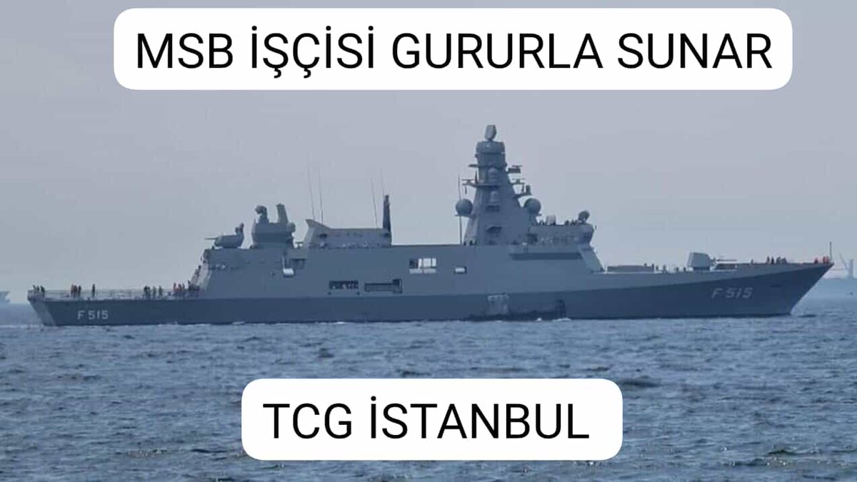 harbistanbul's tweet photo. İstanbul tersanesi Komutanlığında 
inşa edilen Türkiye'nin ilk milli Fırkateyni olan" TCG İstanbul" gemisi  zaman mefhumu gözetmeksizin çalışan Savunma Sanayi işçileri tarafından zamanında 
deniz kuvvetlerine teslim edilmiştir.  
👇👇👇 https://t.co/IlQSh2ESzR