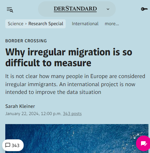 📰 Why is irregular #migration so difficult to measure? Our project coordinator @AlbertKraler spoke to Austrian newspaper @derStandardat about gaps in existing data collection and how we aim to fill those gaps while considering ethical impacts. Read: derstandard.at/story/30000002…