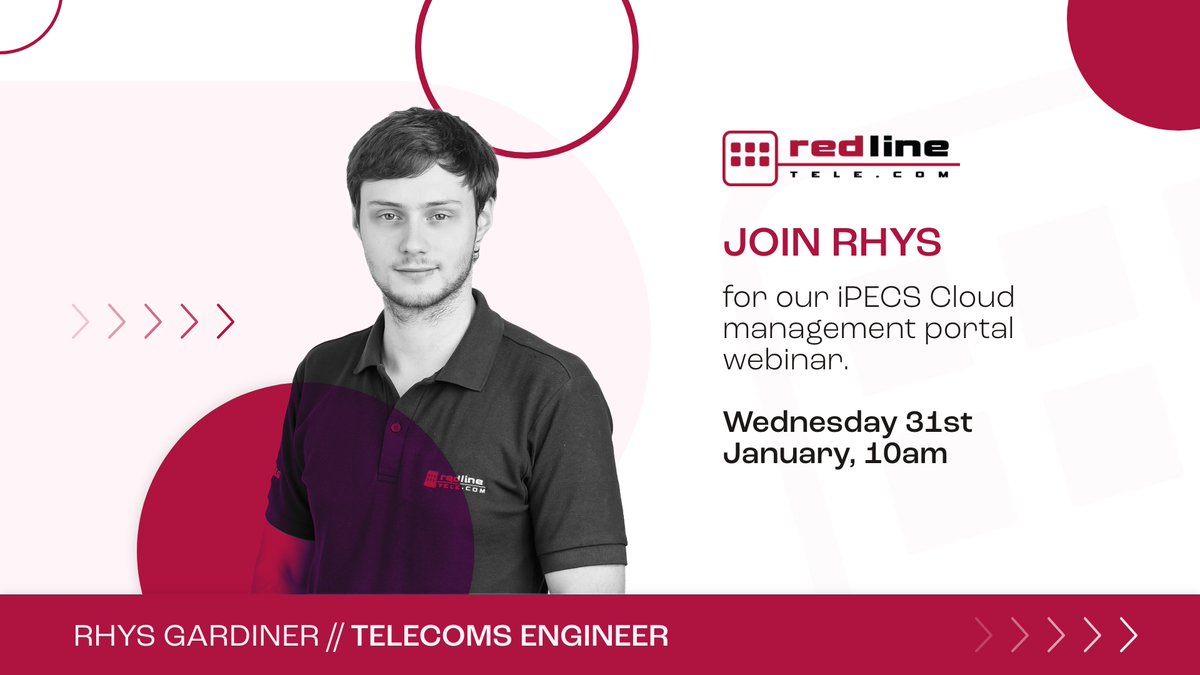 redlinehereford's tweet image. Redline customers: Join Rhys at 10am, Wednesday 31st January, where he will be running through how to get the most out of the iPECS Cloud management portal. Sign up to the webinar here: events.teams.microsoft.com/event/6d1880a4…
#RedlineTelecom #iPECSCloud #Webinar