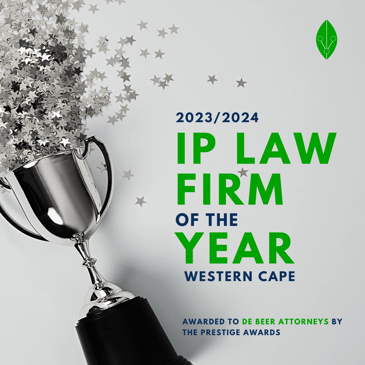 Exciting News! We are thrilled to be named Western Cape IP Law Firm of the Year 2023/2024! Are you ready to safeguard your ideas and drive success? Contact us now for a consultation info@debeerattorneys.com #legalnews #prestigeawards #intellectualproperty