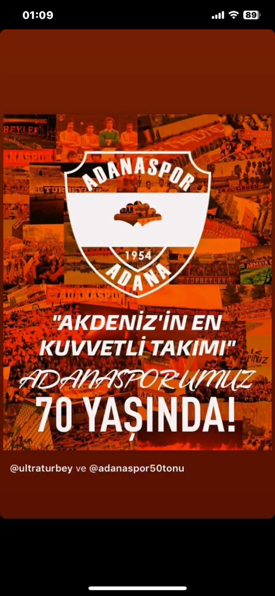 #Adanaspor70Yaşında