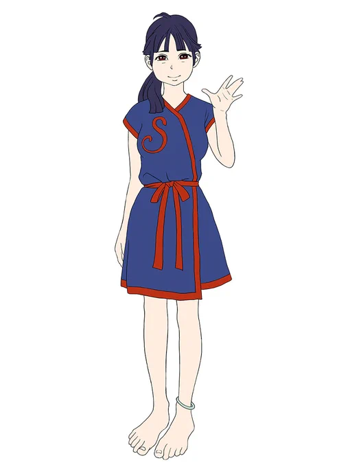 馬絹古墳を題材にした"絹姫"マンガ構想絹姫さんの幼馴染みポジション「みわ」ちゃんのキャラデザ、立ち絵のベース塗りまで進みました髪の色、キャラクターとしては日本人設定でも黒髪以外の色がよく使われますが、この子はやっぱり黒髪だよなぁ?#宮前区 #絹姫 #イラスト 