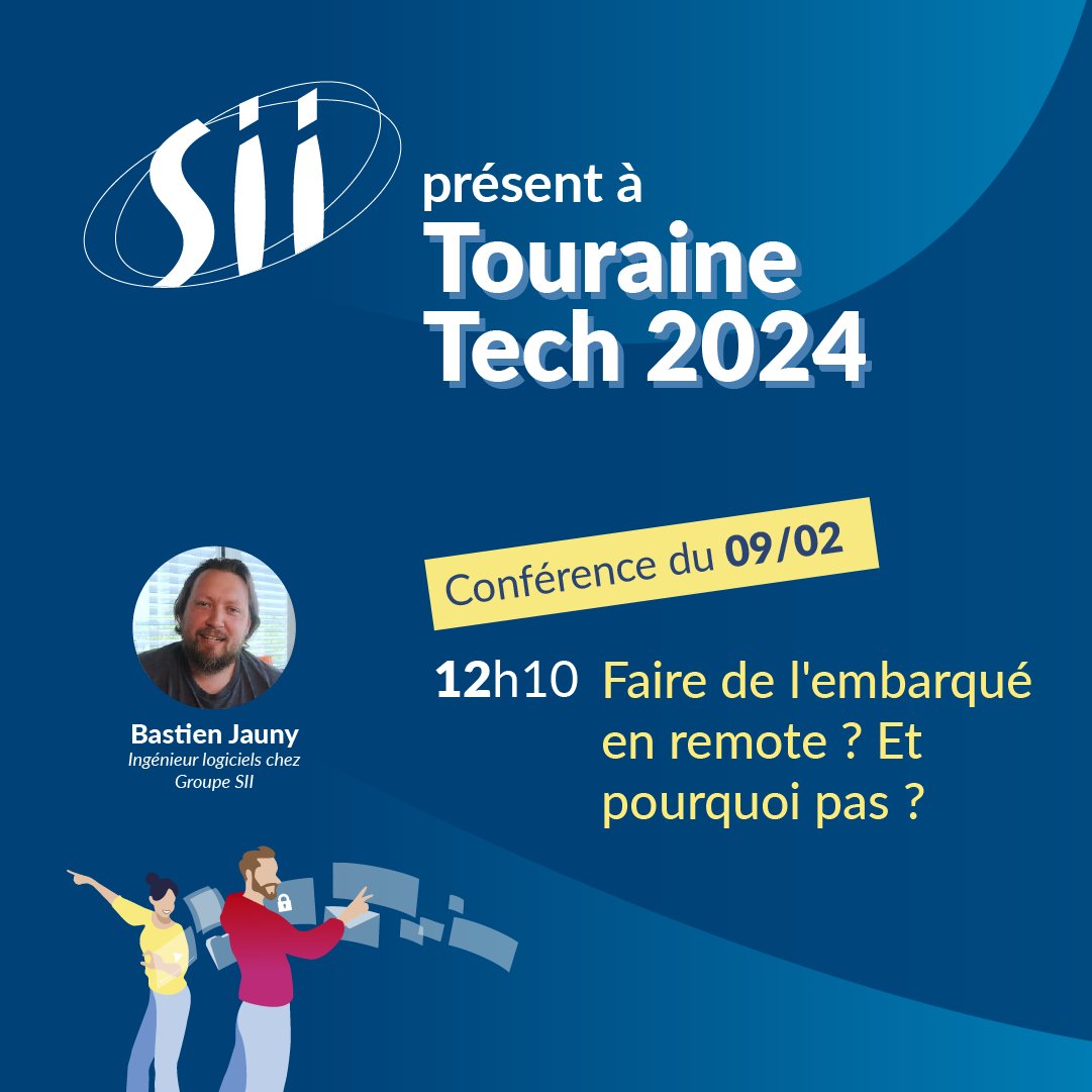 📢 RDV à <a href="/tourainetech/">Touraine Tech</a> le 9 février ! #TNT24

Notre expert Bastien Jauny de <a href="/SII_Atlantique/">SII Atlantique</a> animera une conférence "Faire de l'embarqué en remote ? Et pourquoi pas ?"

+ d'infos 👉 cutt.ly/LwKCuBzw