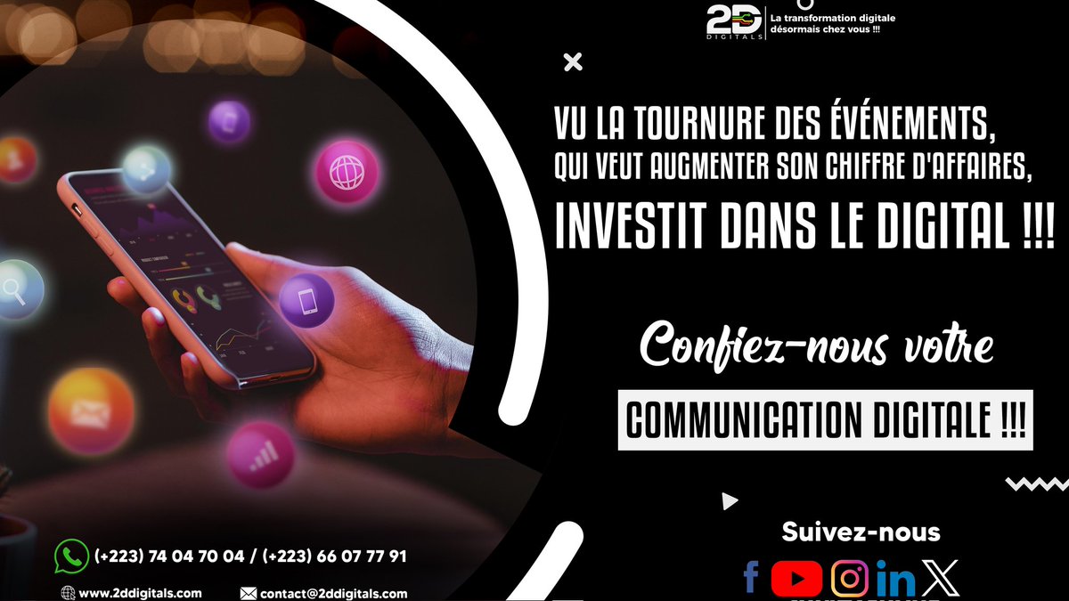 La communication digitale, l'investissement du moment !!!

La communication digitale étant l'utilisation des canaux digitaux afin d'informer, implique l'exploitation intelligente de toutes les formes de communication numérique. 

#strategiedecommunication
#2ddigitals