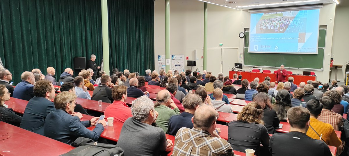 ensim officiel (@ensimofficiel) on Twitter photo Ouverture du congrès international de l' <a href="/AESorg/">Audio Engineering Society</a> sur l'acoustique et la sonorisation.
160 spécialistes internationaux pourront assister à des conférences sur la conception de systèmes électroacoustiques, sécurité auditive, pollution sonore et l'avenir du renforcement du son. Ouverture du congrès international de l' <a href="/AESorg/">Audio Engineering Society</a> sur l'acoustique et la sonorisation.
160 spécialistes internationaux pourront assister à des conférences sur la conception de systèmes électroacoustiques, sécurité auditive, pollution sonore et l'avenir du renforcement du son.