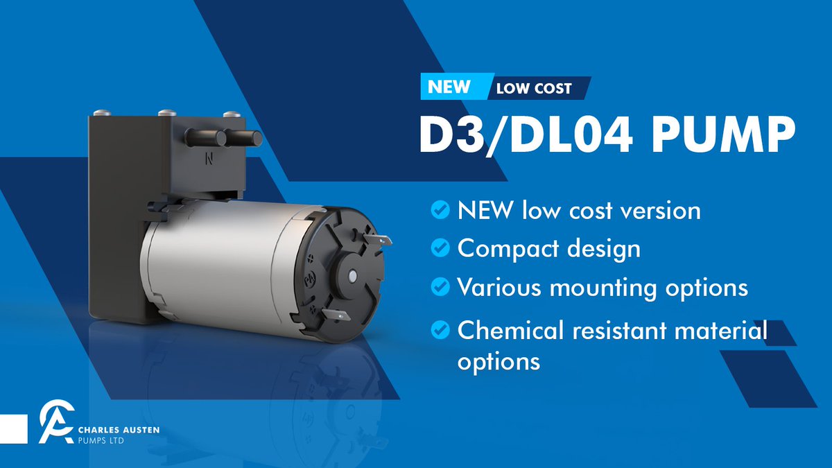 New low cost mini diaphragm air &amp; liquid pumps for vacuum and pressure applications.  
For more info contact us at info@charlesausten.com 

#diaphragmpump #airpump #liquidpump #charlesaustenpumps