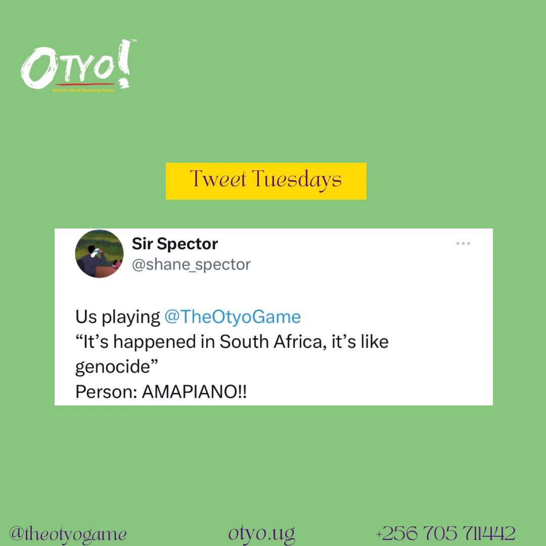 Musomese Abaana!😂😂

#theotyogame #tweettuesdays #justforlaughs #letsplay #tribeguesses #wordgame #Africangame