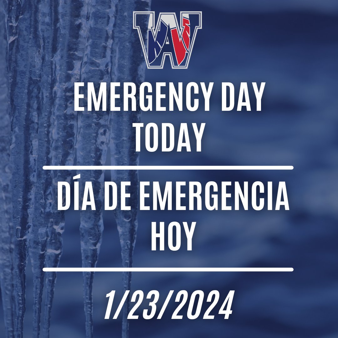 Due to weather conditions, there will be no school nor e-learning today. Your safety is our top priority. Today will be “made up” on our second scheduled emergency day, Friday, May 24, 2024. Plans for today’s extracurricular events will be communicated by your child’s school.