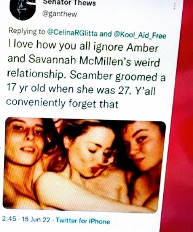 AnnieGoBrightly's tweet photo. @Nero_Raul1995 She did groom minors to go to the orgies she used to take part in, including her (at the time) 17 year old assistant.
#AmberHeardDeservesPrison https://t.co/Wvrhq49bXs