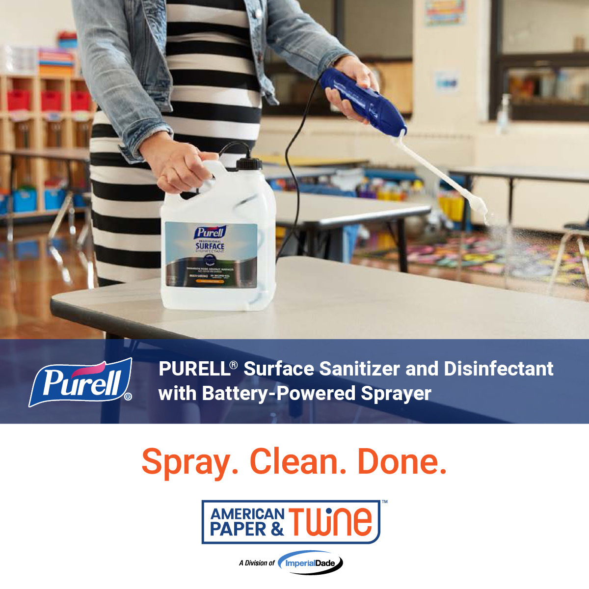 shopapt's tweet image. Say goodbye to germs with PURELL® Surface Sanitizer and Surface Disinfectant! The battery-powered sprayer covers large areas and high-touch spots with ease.
Shop now at shopapt.com/purell-sprayer
#PURELL #SurfaceSanitizer #Disinfectant #CleanlinessMadeEasy #ShopAPT