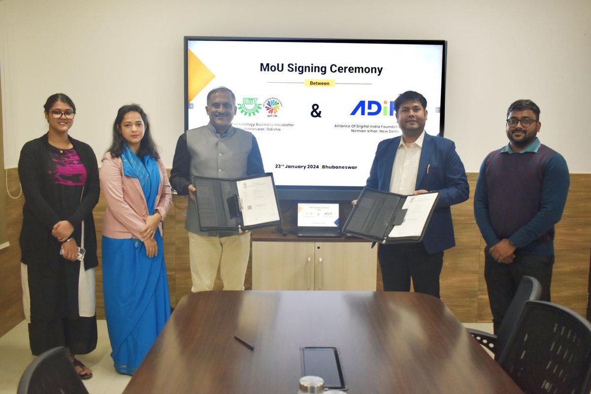 ADIF (@adif_india) on Twitter photo "Exciting collaboration! ๐ ADIF joins hands with KIIT Technology Business Incubator, Odisha, signing an MoU to nurture the startup ecosystem and keep innovators in the loop on upcoming policies. Let's fuel the future of entrepreneurship together! <a href="/KIITUniversity/">KIIT - Kalinga Institute of Industrial Technology</a> <a href="/drriteshmalik/">Dr Ritesh Malik</a> "Exciting collaboration! ๐ ADIF joins hands with KIIT Technology Business Incubator, Odisha, signing an MoU to nurture the startup ecosystem and keep innovators in the loop on upcoming policies. Let's fuel the future of entrepreneurship together! <a href="/KIITUniversity/">KIIT - Kalinga Institute of Industrial Technology</a> <a href="/drriteshmalik/">Dr Ritesh Malik</a>