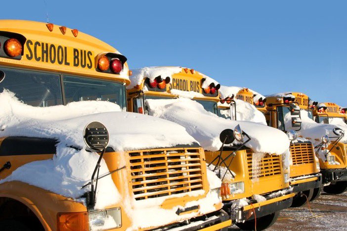 All board provided transportation in the city and county is canceled today. Schools remain open.