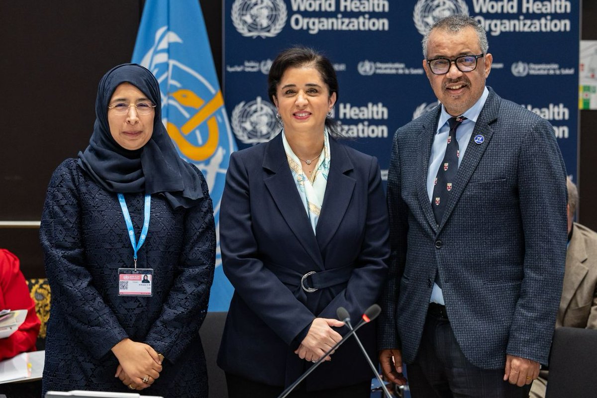 The @WHO Executive Board, currently holding its 154th session in Geneva, has appointed Dr @HananBalkhy of the Kingdom of Saudi Arabia as WHO Regional Director for the Eastern Mediterranean. #EB154