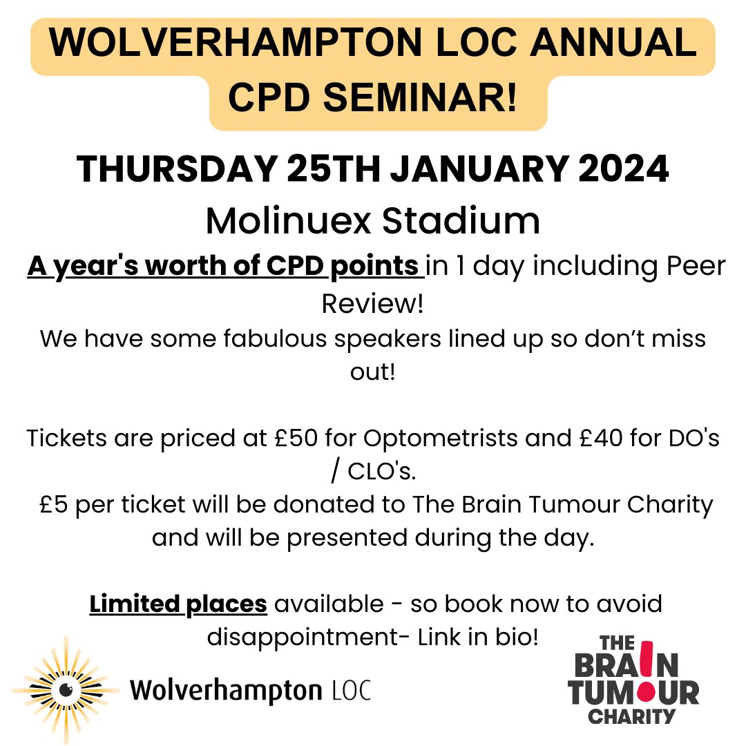🔈 ALERT 🔈

Final Call for booking for this amazing Seminar! You do not want to miss out  🙌

#Optometry #Local #Optom #EyeHealth #Education #Community #Eyes #Professionals #LocalSupport #LeadingTheWay