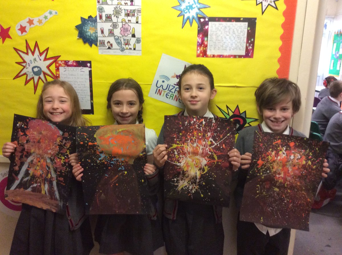 wooltonprimary's tweet image. 4B enjoyed splattering paint during their art lesson to show the eruption of Pompeii! #WPSCreativity 🎨