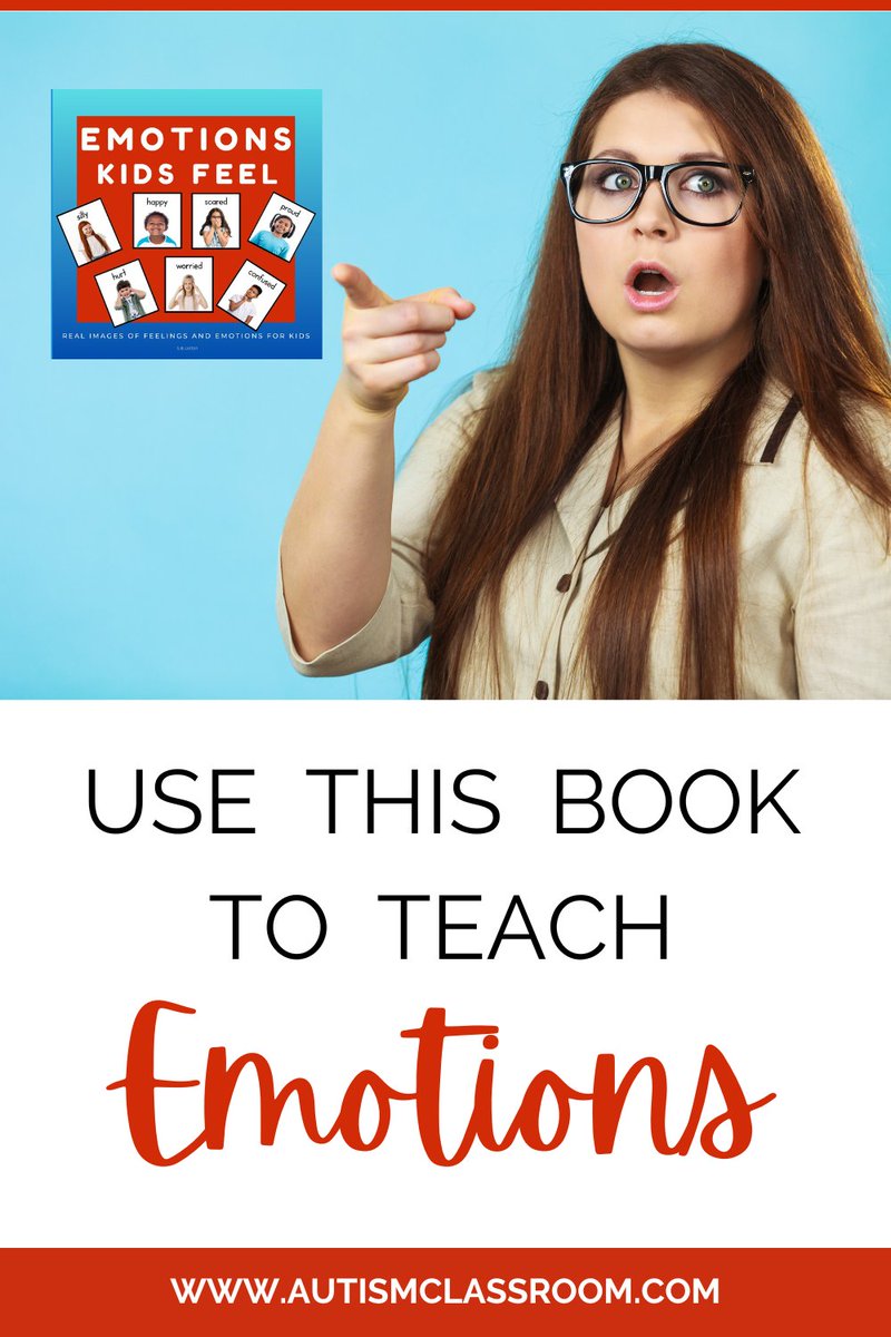 Real photo images of emotions kids feel, that also have a sentence to explain the emotion. Build social skills by helping children to identify or imitate emotions with this book. #emotions #teachers amazon.com/Emotions-Kids-…